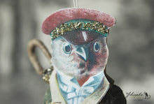 Laden Sie das Bild in den Galerie-Viewer, Spun Cotton Ornament Songbird Gentleman with Umbrella