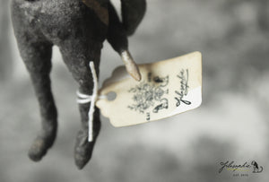 Spun Cotton Ornament Songbird Gentleman with Umbrella