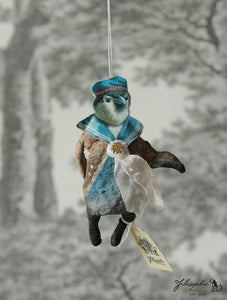 Spun Cotton Ornament Songbird Sailor