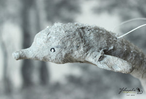 Dolphin with Glitter Spun Cotton Figurine