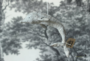 Dolphin with Glitter Spun Cotton Figurine
