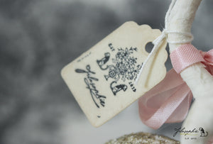 Mama & Baby Swan Set of 2 Spun Cotton Figurines