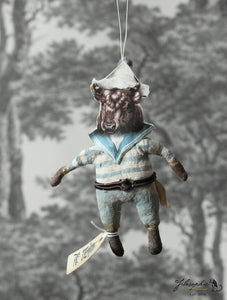 Spun Cotton Ornament Buffalo