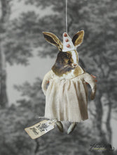 Laden Sie das Bild in den Galerie-Viewer, Spun Cotton Ornament Brown Rabbit Girl with Partyhat