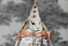 Laden Sie das Bild in den Galerie-Viewer, Spun Cotton Ornament White Rabbit Girl with Partyhat