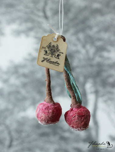 Spun Cotton Ornament Cherry
