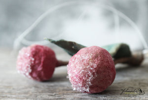Spun Cotton Ornament Cherry