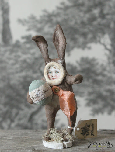 Standing Bunny with Mint Egg