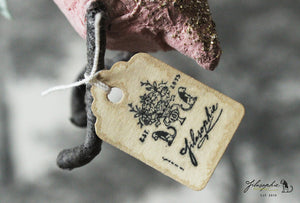 Spun Cotton Ornament Flamingo