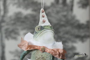 Spun Cotton Ornament Frog