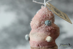 Spun Cotton Ornament Ice Cream Pink