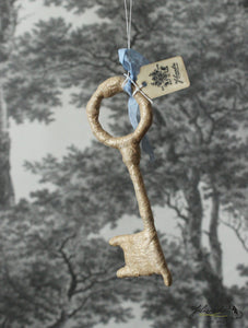 Spun Cotton Ornament Key Gold