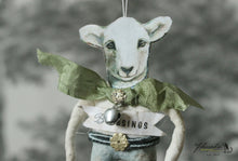 Laden Sie das Bild in den Galerie-Viewer, Spun Cotton Ornament Lamb with Bell