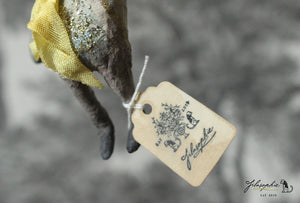 Spun Cotton Ornament Songbird Canary