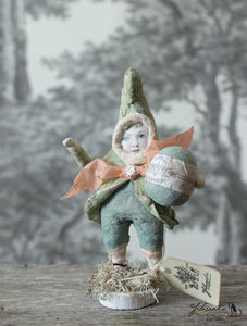 Standing Spring Elf with  Egg