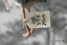 Laden Sie das Bild in den Galerie-Viewer, Spun Cotton Ornament Stork with Pink Ribbon