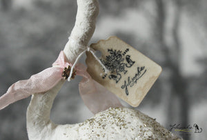 White Swan Spun Cotton Figurine