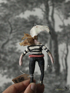 Spun Cotton Ornament Monsieur Flamingo Ohlala