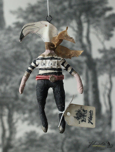 Spun Cotton Ornament Monsieur Flamingo Ohlala