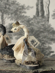 Bridal Swans Set of 2 Spun Cotton Figurines
