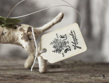 Laden Sie das Bild in den Galerie-Viewer, Spun Cotton Ornament Dog Terrier with Green Ribbon