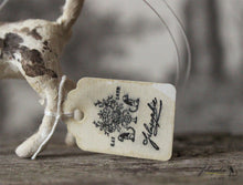 Laden Sie das Bild in den Galerie-Viewer, Spun Cotton Ornament Dog Terrier with Pink Ribbon