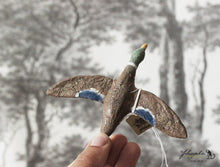 Laden Sie das Bild in den Galerie-Viewer, Spun Cotton Ornament Mallard Duck