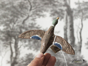 Spun Cotton Ornament Mallard Duck