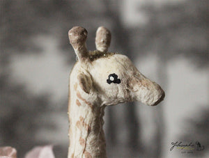 Spun Cotton Standing Figure Giraffe with Tutu Skirt