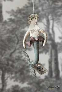 Spun Cotton Ornament Mint Mermaid