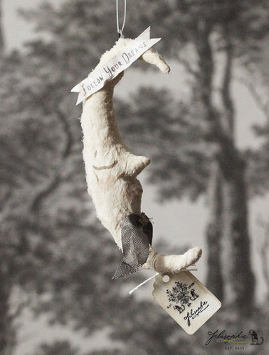 Spun Cotton Ornament Moon 