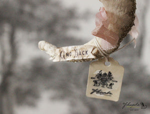 Spun Cotton Ornament Moon "Love"