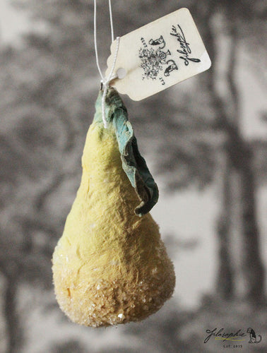 Spun Cotton Ornament Pear