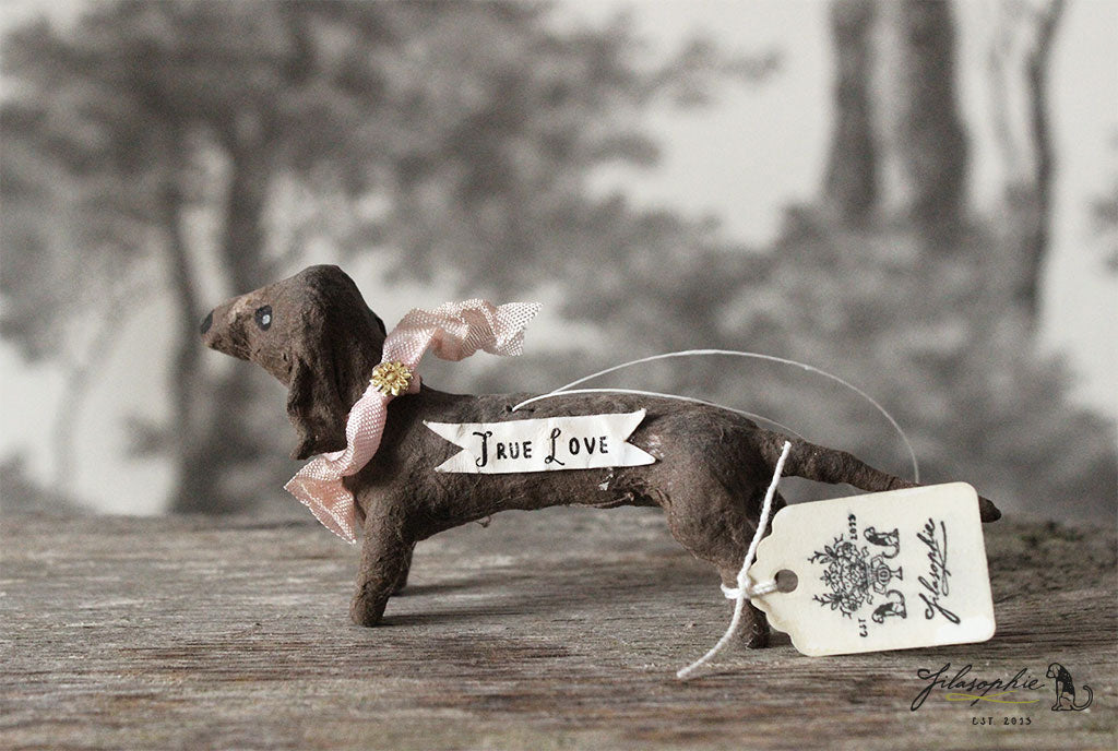 Spun Cotton Ornament Dachshund 