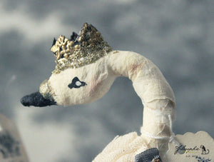 Bridal Swans Set of 2 Spun Cotton Figurines