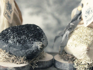 Bridal Swans Set of 2 Spun Cotton Figurines