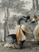 Laden Sie das Bild in den Galerie-Viewer, Bridal Swans Set of 2 Spun Cotton Figurines