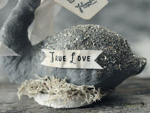 Grey Swan Spun Cotton Figurine