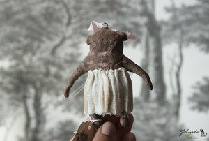 Spun Cotton Ornament Teddy Bear Girl