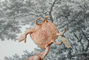 Crab with Glitter Spun Cotton Figurine