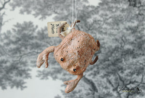 Crab with Glitter Spun Cotton Figurine